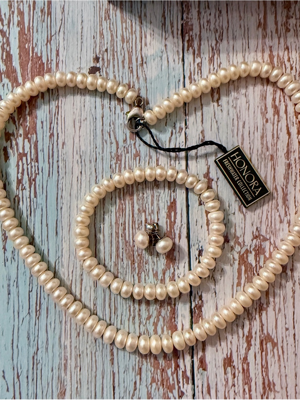 Honora collection sterling/pearl set - Picture 3 of 4